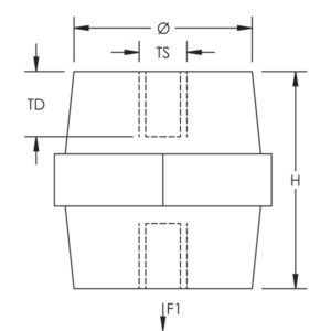 Izolator niskonapięciowy ISO-TP, gwint metryczny