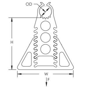 Podpora zwodu z podstawą kauczukową (piramida)