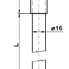 Drążek izolacyjny na drut L=93cm