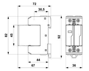 DA-275 V/1+1 Ogranicznik przepięć SALTEK - obrazek 3